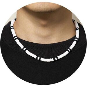 🆕Men White Puka Shell Necklace Trendy Summer Beach Sea Beaded Hawaiian Jewelry